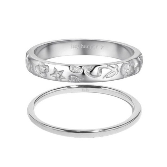 Hey Harper Jewelry - Hey Harper Size 8 SILVER Aurie Ring Set